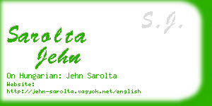 sarolta jehn business card